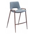 thumbnail image 1 of Zuo 101692 Desi Counter Chair, Gray - Set of 2, 1 of 1