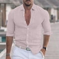thumbnail image 3 of XZNGL Chemise à Manches Longues Homme Unie Décontractée Mode Col Rabattu Bouton Chemise à Manches Longues Blouse Chemises Habillées pour Hommes Chemises à Manches Longues pour Hommes Manches Longues Homme Chemise à Manches Longues, 3 of 6