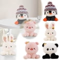 thumbnail image 4 of TIELUTT Mignonne Popova Jouet Compagnon de Table Poupée Poupée Pingouin Panda Piglet Poupée Petite Poupée Ornements, 4 of 4