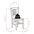 thumbnail image 3 of Winsome Perrone 3pc Drop Leaf Dining Table Set with Slat Back Chair, 3 of 9