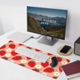 thumbnail image 4 of Pink Strawberry Gaming Mouse Pad XL, Extended Stitched Edges Mousepad, Large Mouse Mat Desk Pad, Long Non-Slip Rubber Base Mice Pad（35.5x16 Inch）, 4 of 5