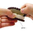 thumbnail image 3 of Cookie Shaped Contact Lens Case Travel Contact Lens Box with Mirror (Brown), 3 of 5
