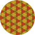 thumbnail image 1 of Ahgly Company Machine Washable Indoor Round Transitional Lava Red Area Rugs, 4' Round, 1 of 7