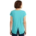 thumbnail image 4 of District &174; Tee-Shirt Croisé pour Femmes. Dm416 TP Aqua Ice, 4 of 4