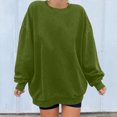 thumbnail image 2 of Penkiiy Chandail pour Femmes Mode Chandail Décontracté à Manches Longues à Col Rond Imprimé pour Femmes Hauts Blouse Vert Armée Vêtements Y2K, 2 of 6