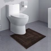 Czzoypi Microfiber Bathroom Rug, Super Absorbent Non-Slip Bath Mat, Thick U-Shaped Toilet Floor Carpet for Shower Tub Sink Area