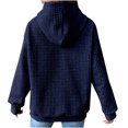 thumbnail image 4 of 2023 Chandail de Mode pour Femmes Rabais de 50 % Liquidation Mode Décontractée Manches Longues Col Rond Chandails pour Dames Hauts Blouse Chandail à Capuchon Uni, 4 of 7