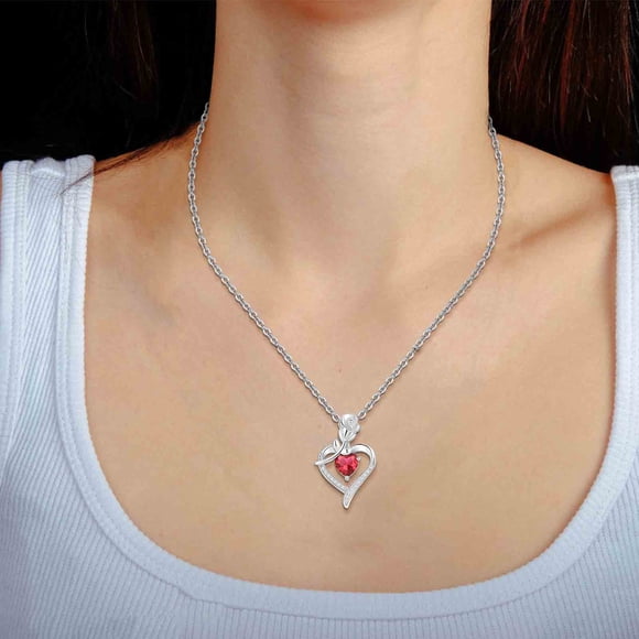 Dvkptbk Mother's Colliers pour Femmes Love Pendentif Micro Incrusté en Forme de Cœur Collier Bicolore Bijoux de Mode Cadeaux Cadeaux de la Fête des Mères