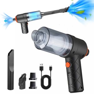 Aspirateur de voiture, petit aspirateur à main Aspirateurs de voiture 120W Puissante aspiration petit aspirateur de voiture Mini Poussières Boussoir avec aspirateur portable usb avec deux buses