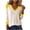 Yellow, variant on Jalioing Women's V Neck T Shirt Color Block Long Sleeve Trendy Shirt Casual Loose Pullover Tees Clothes