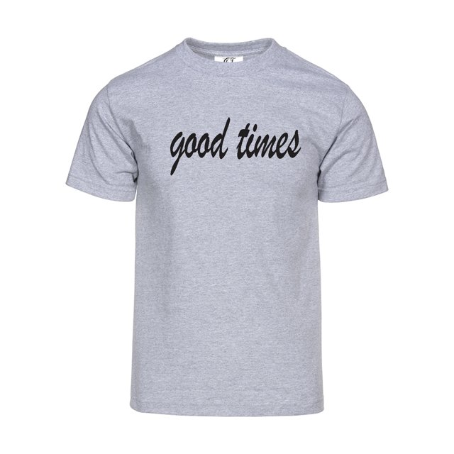 Gravity Threads T-Shirt à Manches Courtes pour Hommes Good Times - Gris Chiné - Petit