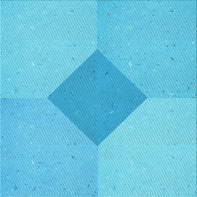 Ahgly Company Machine Washable Indoor Square Transitional Bright Cyan Blue Area Rugs, 6' Square