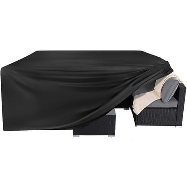 Outdoor Furniture Cover, Waterproof Universal Size Patio Protector, Durable Material for Year-Round Use, Easy Clean Design for Patio Table and Chairs, Black