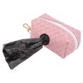 thumbnail image 2 of Zipper Poop Bag Holder, Matte PU Dog Garbage Bag Dispenser  For Outdoor Sakura Pink, 2 of 8