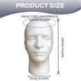 thumbnail image 3 of Hair Mannequin Head Mannequin Head Male Hair Mannequin Head White Model Hat Glasses Hat Wig Show Display Manikin Head For Home,White Polyester Hair Care Net, 3 of 7