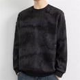 thumbnail image 2 of Chandail à Col Rond pour Homme à Imprimé d'Étoiles, Manches Longues, Chandail Décontracté, Haut, Mode d'Automne, Léger, Confortable, Mode Urbaine, 2 of 3