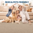 thumbnail image 3 of Garvee 5'x7' Modern Solid Color Area Rug Minimalist Woven Textured Carpet, Washable Rug Non Slip Low Pile Indoor Mats for Living Room Bedroom Dining Room, Camel, 3 of 6