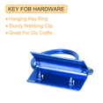 thumbnail image 4 of 20 Pcs Porte-Clés avec Anneaux pour Sac, Bleu, 4 of 5