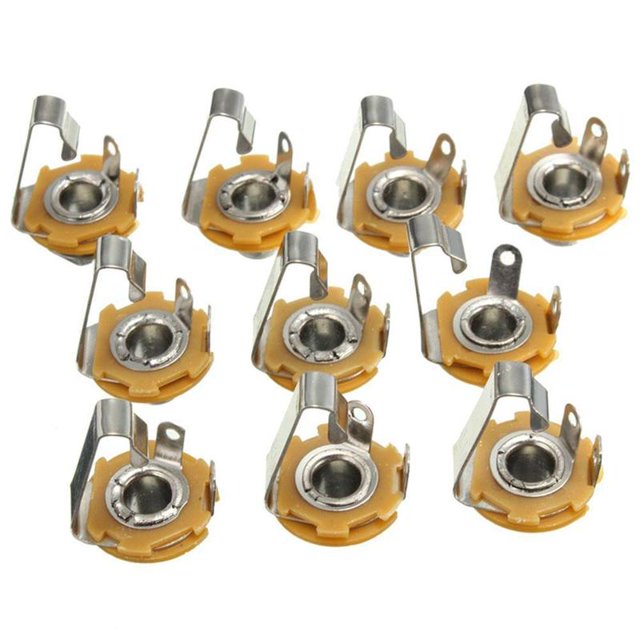 14" 6.35mm Mono Input Jack Socket Electric Guitar Audio Bass Gift H9H4