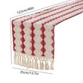 thumbnail image 3 of Leutsin Chemin de Table de Noël Rouge, Décorations de Noël Chemin de Table, Serviette de Noël Brodée Nappe, Nappe de Table à Thé Nappe de Table à Manger Housse de Commode Noël Nouvel An Tissus Décoratifs, 3 of 6