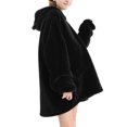 thumbnail image 4 of Faithtur Universal Warm Hooded Sweater Fashion Printing Mink Wool Home Clothes, 4 of 6