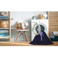 thumbnail image 2 of Ahgly Tapis Rond Lavable en Machine Intérieur Transitionnel Noir Nuit, 6 Pieds Rond, 2 of 7