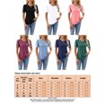 thumbnail image 3 of Bellella T-Shirts d'Été pour Femmes, T-shirt Uni à Col Rond, T-shirt Décontracté à Manches Courtes, Chandail à Enfiler, T-shirt pour Dames Vert Foncé L, 3 of 3