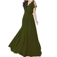 thumbnail image 1 of UPPADA Robe Grande Taille pour Invitées de Mariage pour Femmes à Manches Courtes Robe de Bal de Mariage de Fin d'Année Robe Formelle Robe Longueur au Sol Robe Cocktail de Mariage Robe Portefeuille Formelle Offres d'Accès Anticipé 2025, 1 of 5