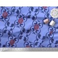 thumbnail image 2 of Soimoi Velvet Fabric Floral & Filigree Damask Print Fabric by Yard 58 Inch Wide, 2 of 3