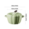 thumbnail image 3 of Birdeem Ceramic Pumpkin Bowl with Lid, 20 Oz Handmade Baking and Steaming Bowl, Realistic Pumpkin Shaped Ceramic Pot for Kitchen Decor, Multipurpose Oven Safe Serving Dish, 3 of 9