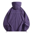 thumbnail image 4 of LOVZFMLL Jackets for Men's Solid Color Outdoor Sunscreen Climb Sport Run Pocket Zipper Long Sleeved Hooded, 4 of 7