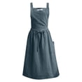 thumbnail image 1 of Binwennn Bib Aprons for Women And Men Hair Stylist Apron with Bling Mens Aprons plus Size Soft Apron Solid Color Bandage Aprons Japanese Style Kitchen Cooking Clothes For Women Chef, 1 of 4