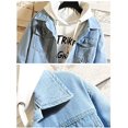 thumbnail image 3 of Men's Denim Distressed Jacket Casual Slim Fit Button Down Jeans Coat, 3 of 6