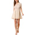 thumbnail image 2 of INSPIRE CHIC Robe Chemise à Manches Courtes Imprimé Floral pour Femmes au-Dessus du Genou, 2 of 6
