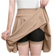 thumbnail image 1 of LNGOOR Jupe Patineuse Mini Plissée Extensible Décontractée pour Femmes avec Shorts Basique Polyvalente Taille Haute, 1 of 6