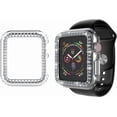 thumbnail image 2 of KOMI Bling Case Compatible For Apple Watch 38mm 40mm 42mm 44mm, Crystal Diamond Apple Watch Protector Case Slim PC Anti-Scratch Bumper Frame Protective Cover For iWatch Series SE/6/5/4/3/2/1 Clear, 2 of 5