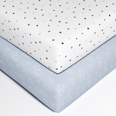 Draps pour lit de bébé en coton biologique George Baby (2 pièces)