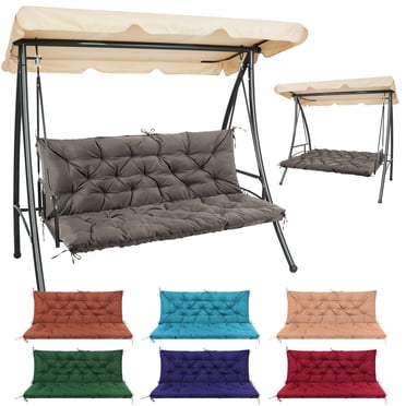 Coussin pour Chaise Balançoire Matalde 59 Pouces x 39,37 Pouces Coussin de Balançoire de Porche Extérieur Gris Foncé, Imperméable