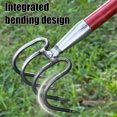 thumbnail image 1 of Garden Cultivator Rake, Cultivators for Gardening Portable Digging Weeding Lightweight Ground Tiller Leaf Rake for Yard Work Bonsai Backyard PlantsThickened Rake Weeding Loosening Soils Turning Rake, 1 of 6