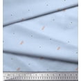 thumbnail image 2 of Soimoi Blue polyester Crepe Fabric Flower Buds & Dots Printed Fabric 1 Yard 42 Inch Wide, 2 of 5