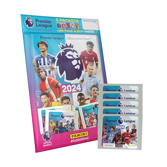 Autocollants Panini Premier League 2023-24 - Méga Trousse de Départ (Album + 50 Autocollants)