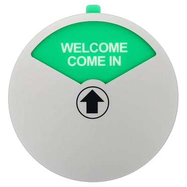 Unique Bargains 6' Privacy Sign, 3 Options Welcome Come in/Out of Office/In a Meeting Silver Gray