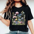 thumbnail image 2 of RKSTN Hauts d'Été pour Femmes Décontractés Coupe Ample Polyvalents T-Shirts Graphiques Mode à Imprimé Floral Respirants Manches Courtes Col Rond T-shirt Blouses, Cadeaux de la Fête des Mères, 2 of 5