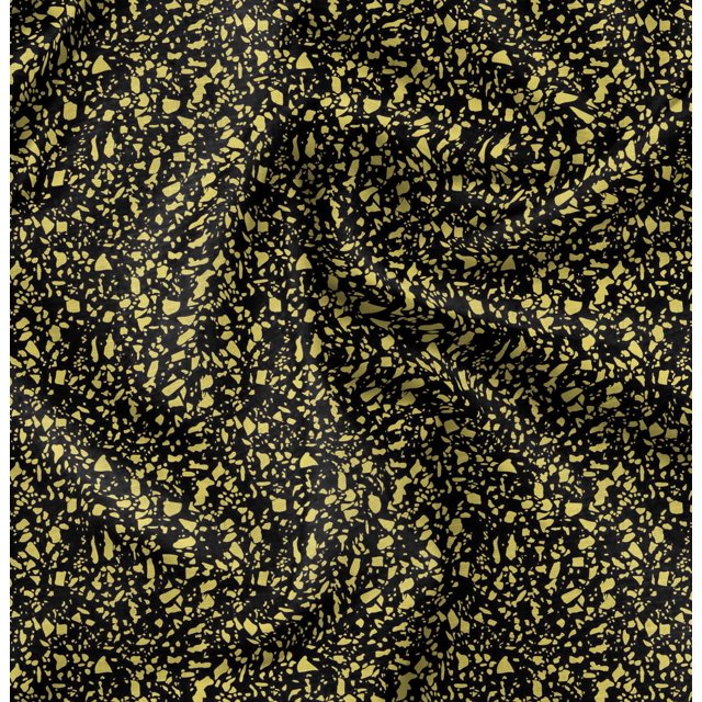 Soimoi Black Rayon Fabric Aboriginal Mosaic Decor Fabric Printed Yard 42 Inch Wide