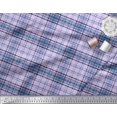 thumbnail image 3 of Soimoi Silk Fabric Window Pane Check Print Fabric by The Yard 42 Inch Wide, 3 of 3