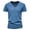 Blue, variant on Bmisegm Men Fashion Casual Solid Color V Neck Short Sleeve T Shirt Top Orange L