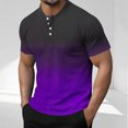 thumbnail image 2 of Plebaso Mens Fashion Tshirts Button Short Sleeve Pullover Shirts Summer Casual Basic Tees Tops for Men, 2 of 6