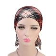 thumbnail image 2 of Penkiiy Couvre-Chef de Chimiothérapie pour Femmes Turban Tuque Imprimée Casquettes Cancer Foulards pour la Tête Perte de Cheveux Tuque Couvre-Chef pour Yoga Course Rouge, 2 of 9