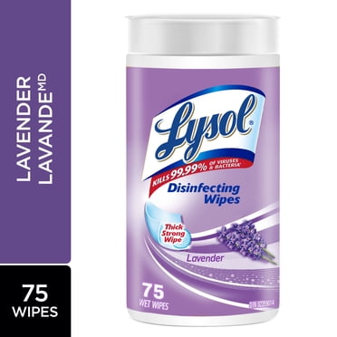 Lavender Lysol® Disinfecting Wipes, Lavender, Thick Strong Wipe, Kills 99.99% of Viruses & Bacteria, 75 Count