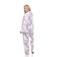 thumbnail image 4 of White Mark Women's Floral Long Sleeve Button-Down Pajama Set, 4 of 6